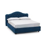 Letto Matrimoniale blu Sfoderabile Contenitore, Dimensione Materasso 160x190 cm Made in Italy - Arex