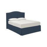 Letto Matrimoniale blu Sfoderabile Contenitore, Dimensione Materasso 160x190 cm - Turania