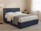 Letto Matrimoniale blu Sfoderabile Contenitore, Dimensione Materasso 160x200 cm - Frinco