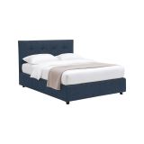 Letto Matrimoniale blu Sfoderabile Contenitore, Dimensione Materasso 160x200 cm - Melilli