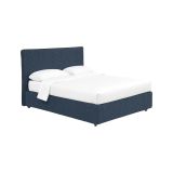 Letto Matrimoniale blu Sfoderabile Contenitore, Dimensione Materasso 160x200 cm - Peia