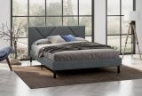 Letto matrimoniale Caldes, Sommier per camera da letto, Giroletto per stanza, Struttura porta materasso, Adatto a materasso Cm 160x190, Grigio Tortora