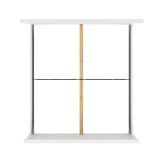 Letto matrimoniale Clairette, Sommier per camera da letto, Giroletto per stanza, Struttura porta materasso, 179x211 h110 cm, Bianco