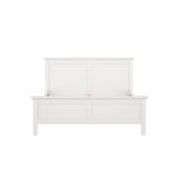 Letto matrimoniale Clairette, Sommier per camera da letto, Giroletto per stanza, Struttura porta materasso, 179x211 h110 cm, Bianco