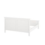 Letto matrimoniale Clairette, Sommier per camera da letto, Giroletto per stanza, Struttura porta materasso, 179x211 h110 cm, Bianco