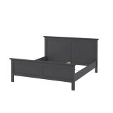 Letto matrimoniale Clairette, Sommier per camera da letto, Giroletto per stanza, Struttura porta materasso, 179x211 h110 cm, Grigio