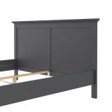 Letto matrimoniale Clairette, Sommier per camera da letto, Giroletto per stanza, Struttura porta materasso, 179x211 h110 cm, Grigio