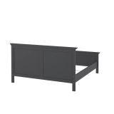 Letto matrimoniale Clairette, Sommier per camera da letto, Giroletto per stanza, Struttura porta materasso, 179x211 h110 cm, Grigio