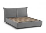 Letto matrimoniale Cloide, Letto contenitore con rivestimento in tessuto, 100% Made in Italy, Apertura frontale, con materasso Cm 160x200 incluso, Grigio