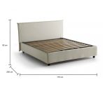 Letto matrimoniale con contenitore beige 175x205cm - Ashlee