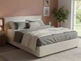 Letto matrimoniale con contenitore beige 175x205cm - Ashlee