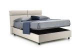 Letto matrimoniale con contenitore beige 177x216cm - Asica