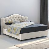 Letto matrimoniale con contenitore beige 190x210cm - Allik