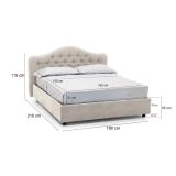 Letto matrimoniale con contenitore beige 190x210cm - Allik