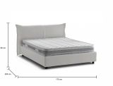 Letto matrimoniale con contenitore bianco 175x205cm - Akio
