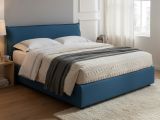 Letto matrimoniale con contenitore blu 175x205cm - Amilcare