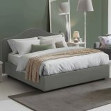 Letto matrimoniale con contenitore grigio 175x205cm - Akym