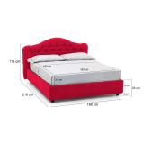 Letto matrimoniale con contenitore rosso 190x210cm - Allik
