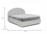 Letto matrimoniale Consolata, Letto contenitore con rivestimento in ecopelle, 100% Made in Italy, Apertura frontale, con materasso Cm 160x190 incluso, Bianco