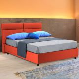 Letto matrimoniale contenitore arancione 177x226cm struttura in metallo - Ator