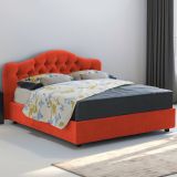 Letto matrimoniale contenitore arancione 190x210cm struttura in metallo - Arex