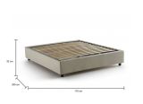 Letto matrimoniale contenitore beige 175x205cm rete inclusa - Annibale