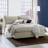 Letto matrimoniale contenitore beige 175x205cm sfoderabile - Anjin