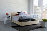 Letto matrimoniale contenitore beige 175x205cm testiera imbottita - Anassimene
