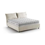 Letto matrimoniale contenitore beige 175x215cm con materasso - Amy