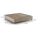 Letto matrimoniale contenitore beige 175x215cm moderno - Alaska
