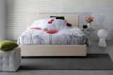 Letto matrimoniale contenitore beige 175x215cm rivestito in tessuto - Arcan