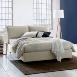 Letto matrimoniale contenitore beige 175x215cm sfoderabile - Aris