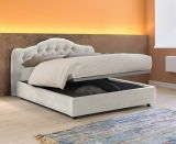 Letto matrimoniale contenitore beige 190x210cm struttura in metallo - Arex