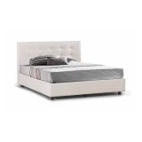 Letto matrimoniale contenitore bianco 171x204cm imbottito - Albanio
