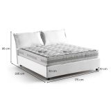Letto matrimoniale contenitore bianco 175x205cm chic - Amelinda
