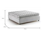 Letto matrimoniale contenitore bianco 175x205cm con materasso - Apel