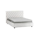 Letto matrimoniale contenitore bianco 175x205cm con salvaspazio - Arnorld