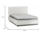 Letto matrimoniale contenitore bianco 175x205cm con salvaspazio - Arnorld