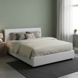 Letto matrimoniale contenitore bianco 175x205cm minimal - Anassimene