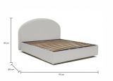 Letto matrimoniale contenitore bianco 175x205cm rivestimeno in ecopelle - Alastorn