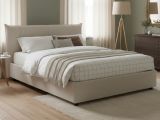 Letto matrimoniale contenitore bianco 175x205cm rivestimento in tessuto - Akasha