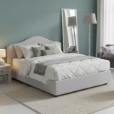 Letto matrimoniale contenitore bianco 175x205cm rivestimento lavabile - Abigael