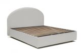 Letto matrimoniale contenitore bianco 175x215cm con testiera arrotondata - Ayur