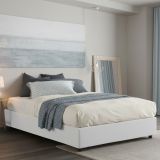 Letto matrimoniale contenitore bianco 175x215cm rete inclusa - Alaska