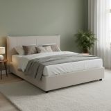 Letto matrimoniale contenitore bianco 175x215cm robusto - Ambassador
