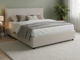 Letto matrimoniale contenitore bianco 175x215cm robusto - Ambassador