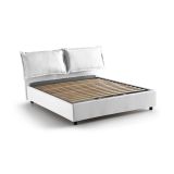 Letto matrimoniale contenitore bianco 175x215cm sfoderabile - Aris