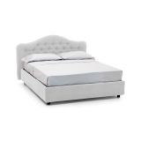 Letto matrimoniale contenitore bianco 190x220cm struttura in metallo - Aly