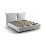 Letto matrimoniale contenitore bianco 190x225cm classico - Aghineo