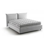Letto matrimoniale contenitore bianco 190x225cm imbottito - Arcole